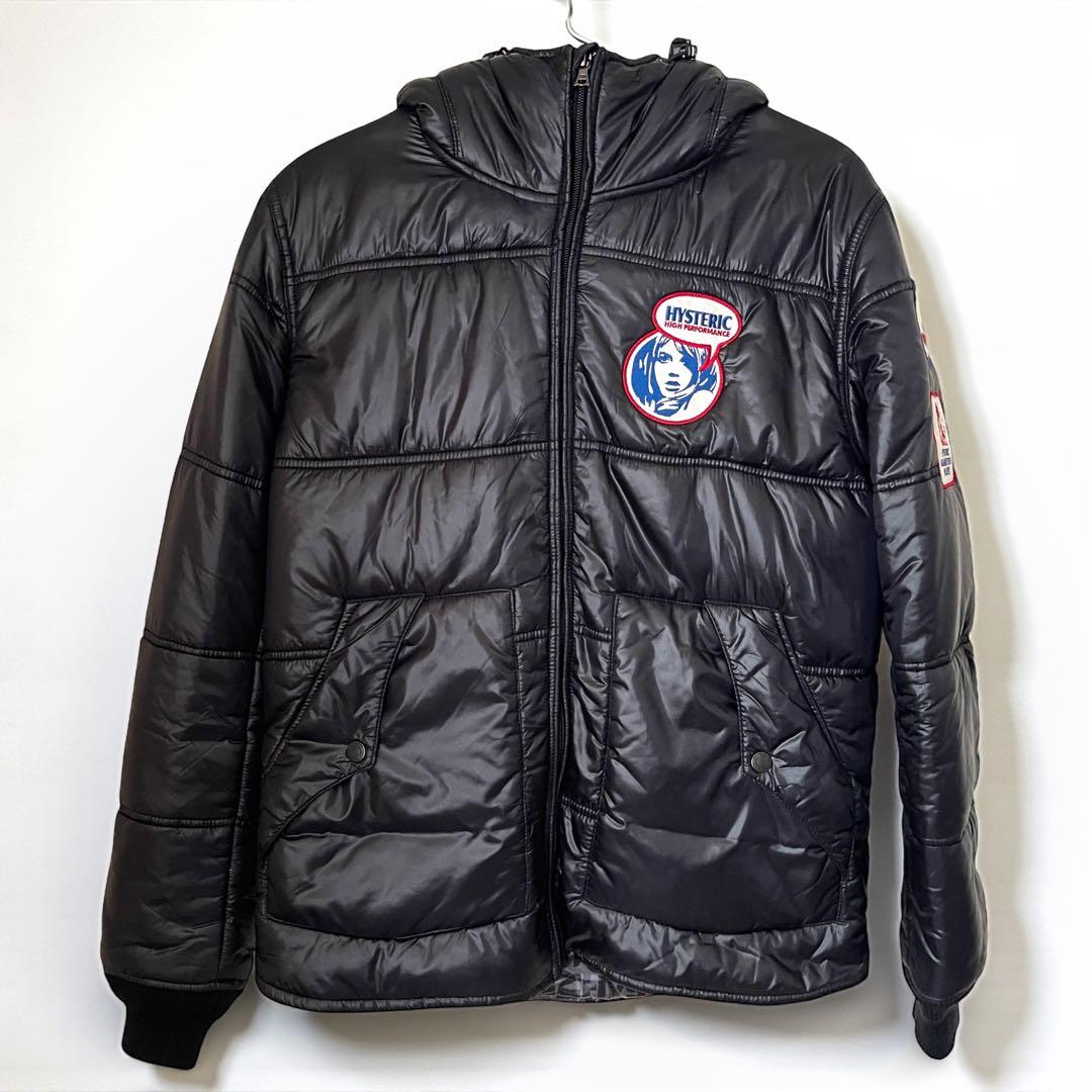 美品 HYSTERIC GLAMOUR 光沢 ナイロンジャケ 裏地総柄 サイズL