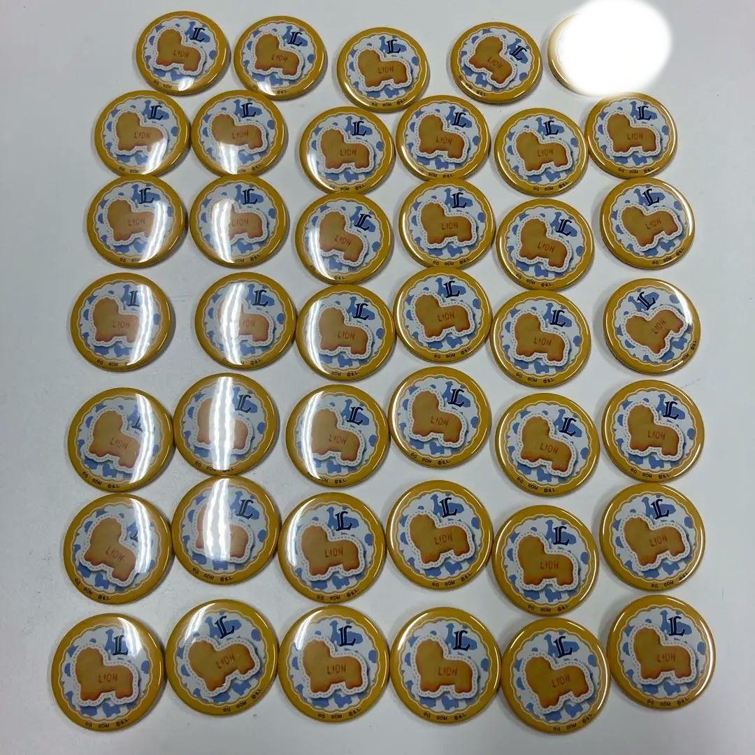 MB11 たべっ子どうぶつ LION ライオンズ 缶バッジ 40コセット