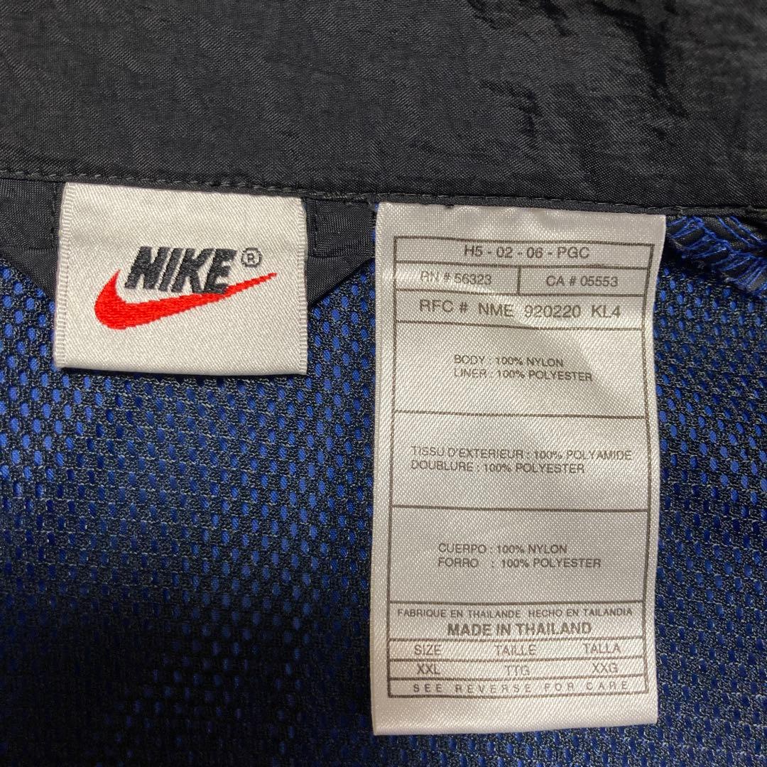 NIKE 90s 銀タグ ナイロンジャケット ビッグスウッシュロゴ XXL