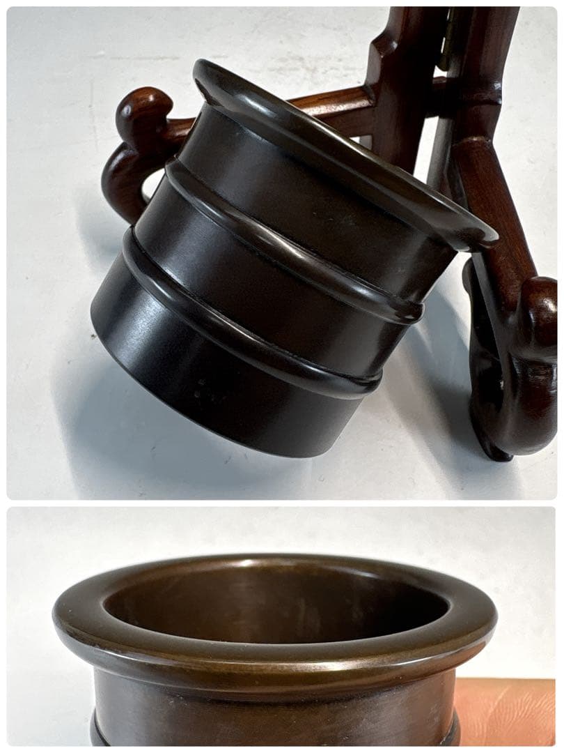 【中古品】祥栄堂　唐銅皆具一揃（共箱）