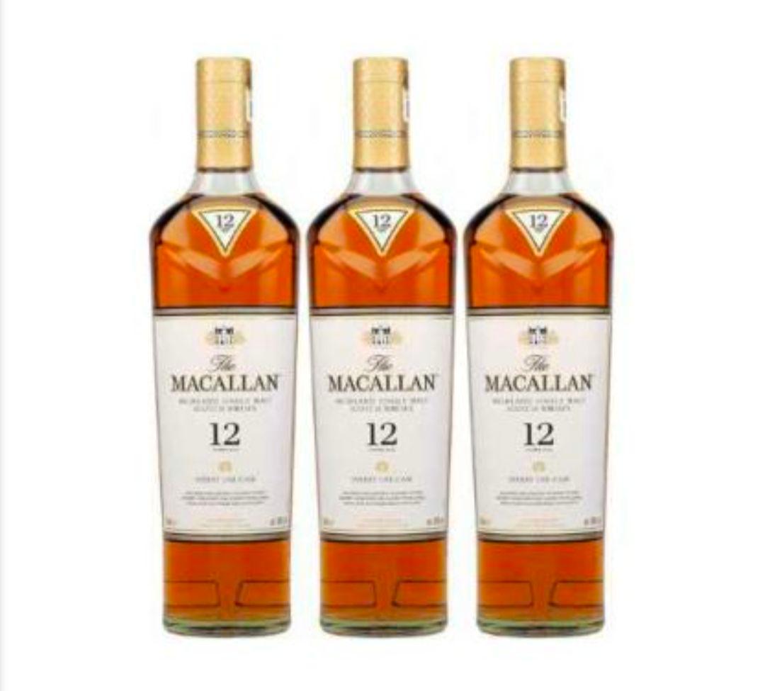 The Macallan 12年 シングルモルトウイスキー 700ml3本セット