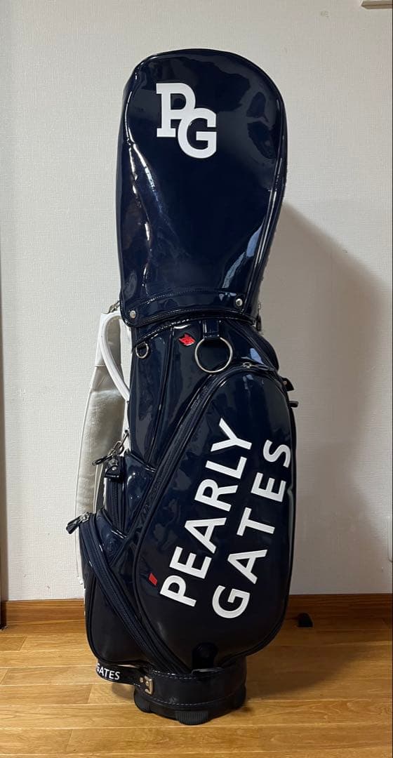 パーリーゲイツエナメルキャディバッグ【ネイビー】