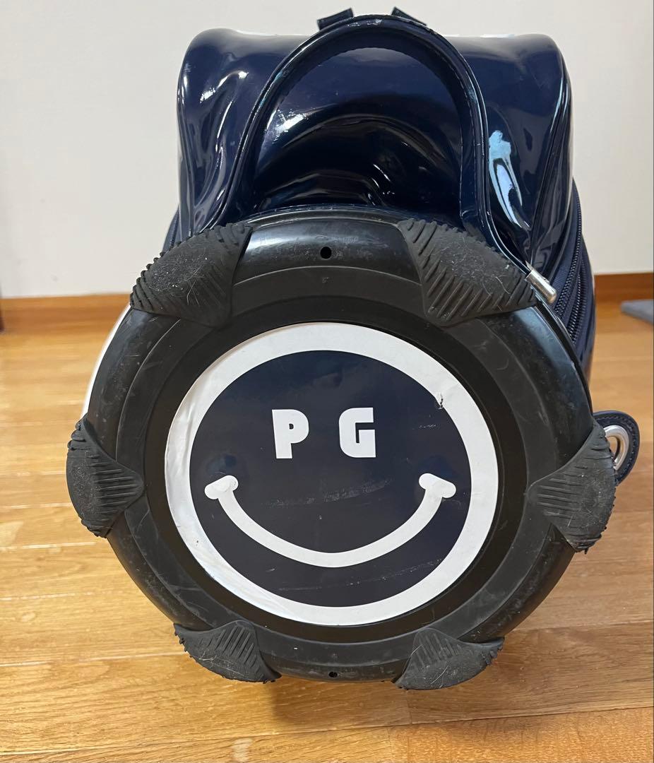 パーリーゲイツエナメルキャディバッグ【ネイビー】