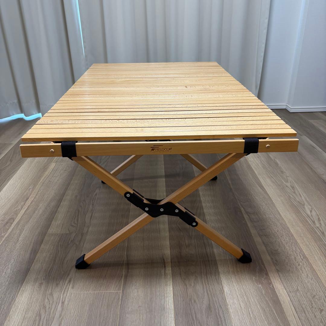 FIELDOOR ウッドロールテーブル 120×70x45 木製