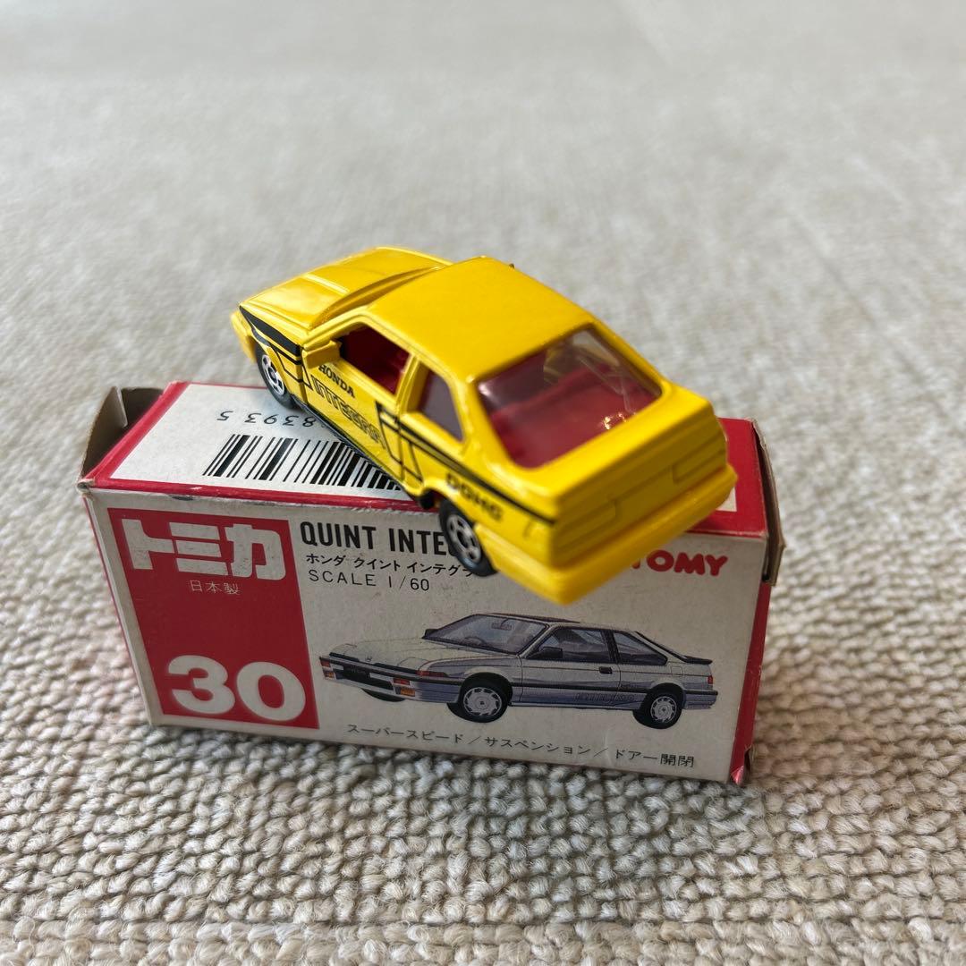 日本製トミカ赤箱 ホンダクイントインテグライエロー 1/60