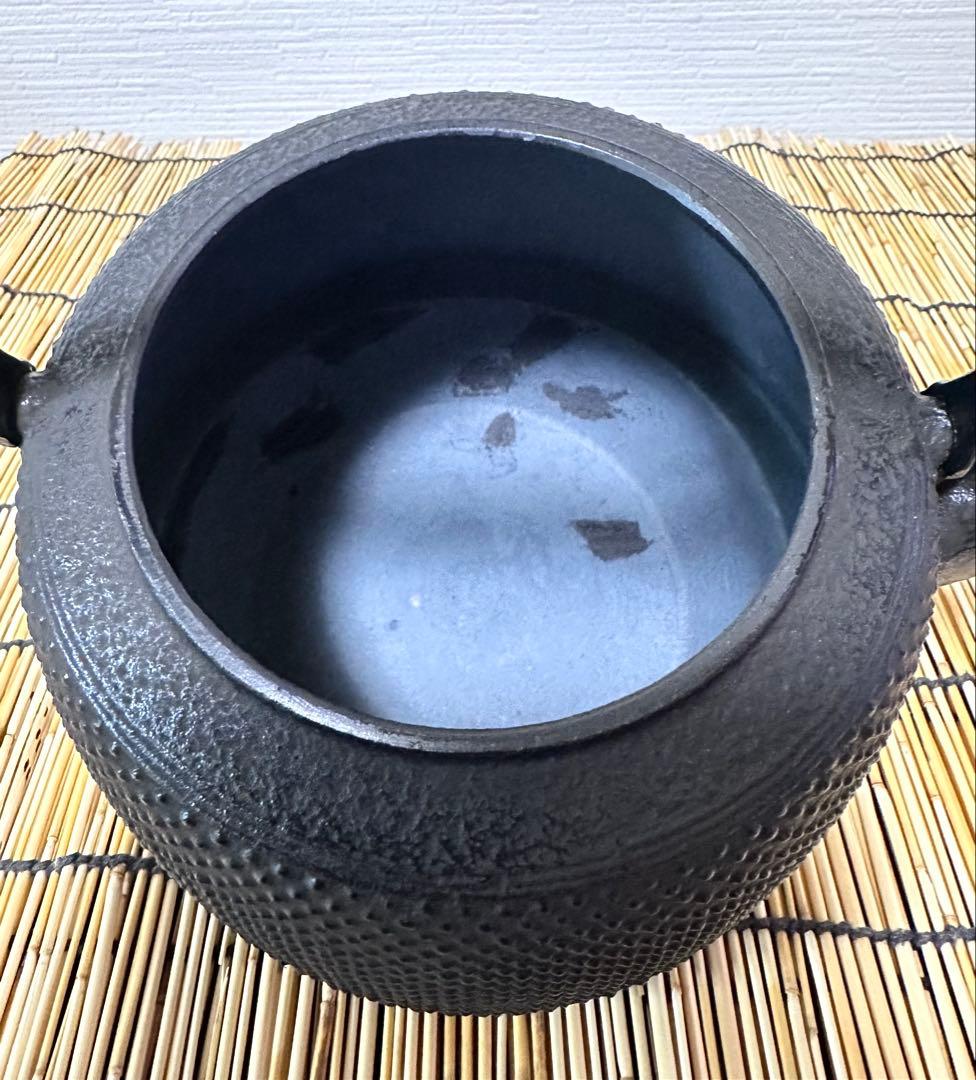 未使用品　工房和秋 金野 和秋作 １５型九重アラレ　南部鉄瓶　南部鉄器　鉄瓶