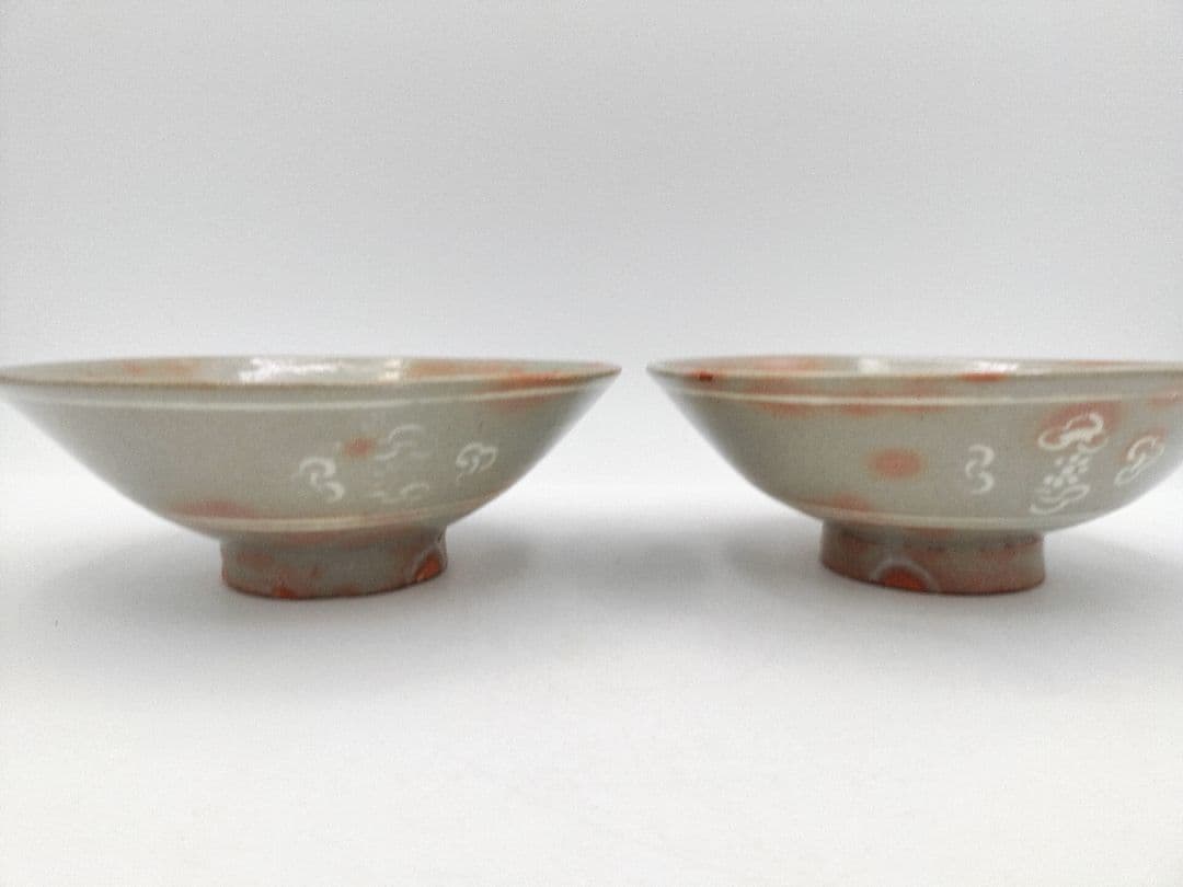 b437 平茶碗 狂言袴 10客 木箱 茶道具 古物