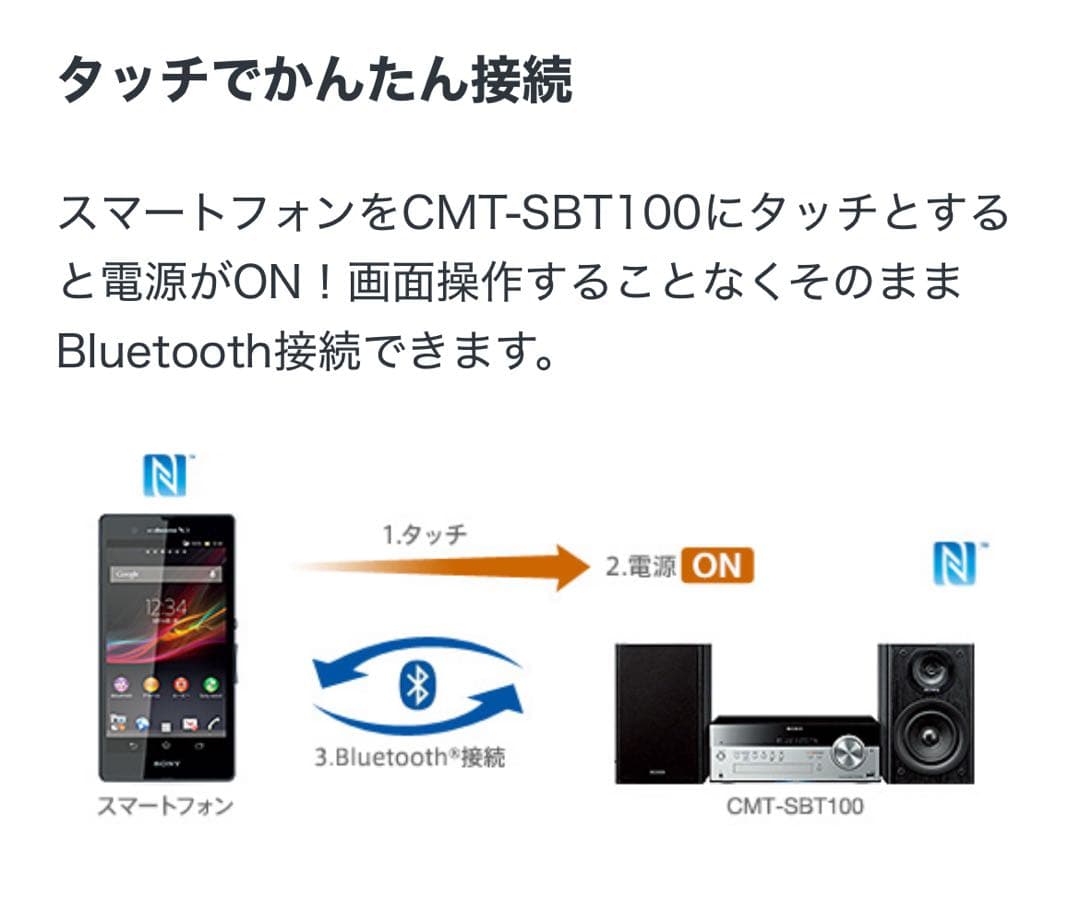 SONY HCD-SBT100 コンポ 2019年製ワイヤレスBluetooth