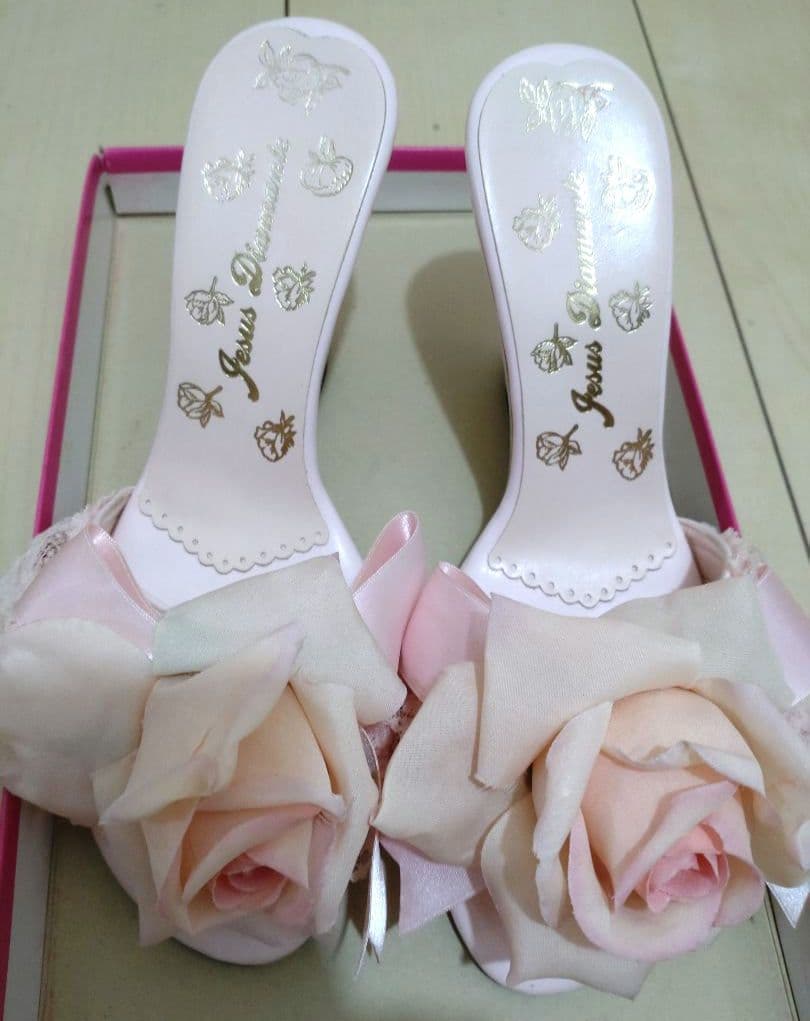 ジーザスディアマンテ　ローズリボンミュール ピンク