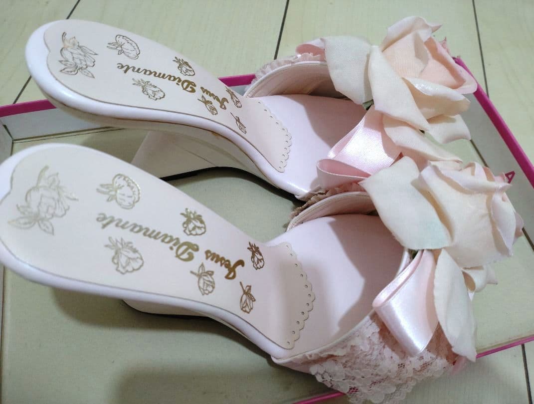 ジーザスディアマンテ　ローズリボンミュール ピンク