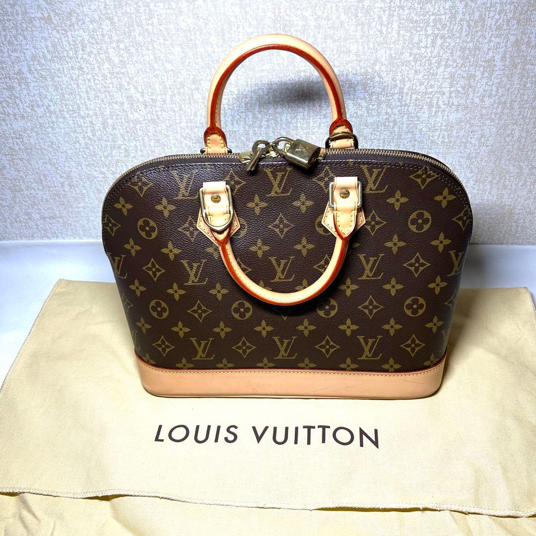 超美品 正規品 ルイヴィトン モノグラム アルマ ハンドバッグ カデナ 保存袋