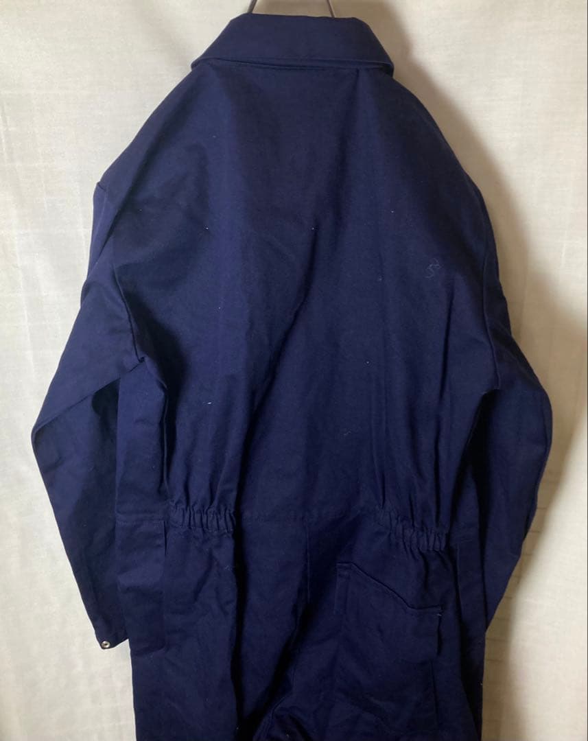 希少古着Dickiesディッキーズ ダークネイビーオールインワンツナギ ゆったり