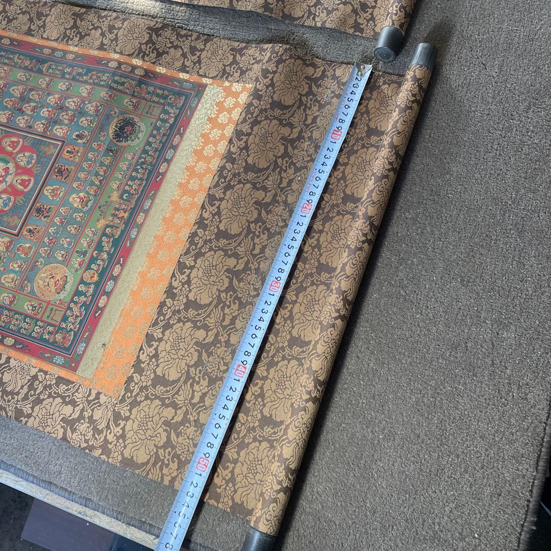 江*)様 胎蔵界曼荼羅 金剛界曼荼羅 両界曼荼羅 工芸印刷 仏画 掛け軸 天然木