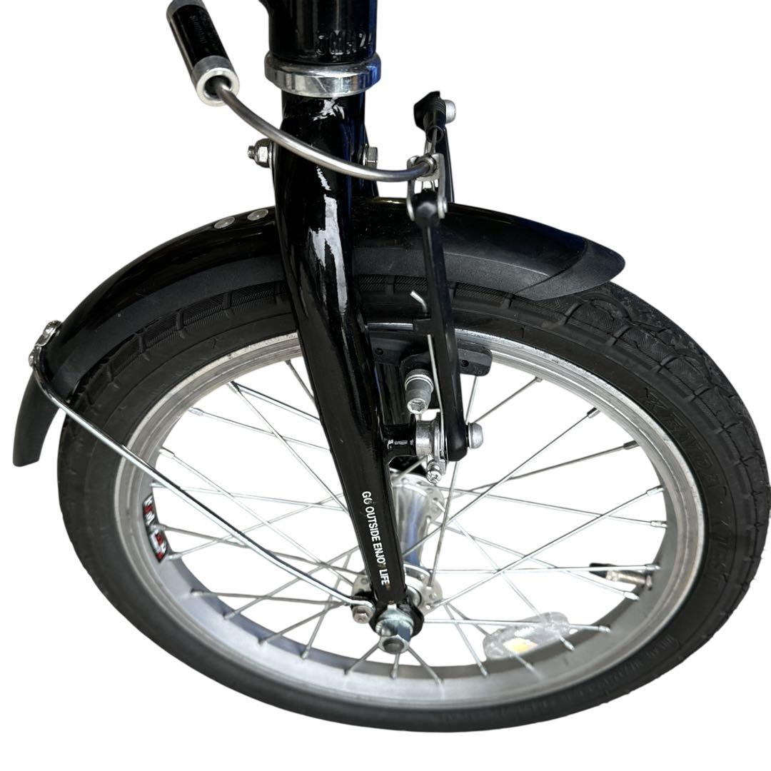 美品キャプテンスタッグ 折りたたみ自転車 アルミ 軽量 16インチ ブラック