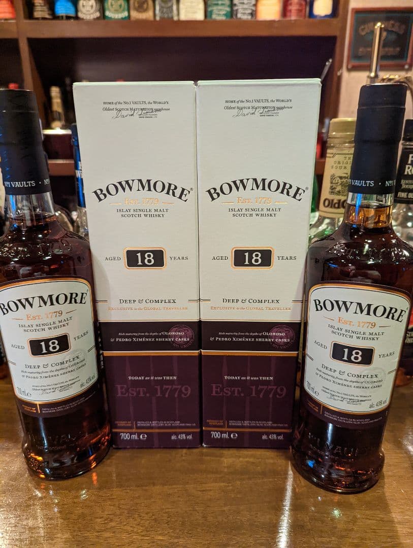 ボウモア18年旧ボトル　２本セット
