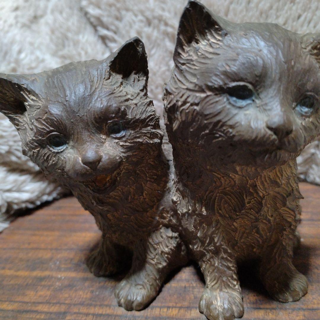 銅製の猫の置物♥