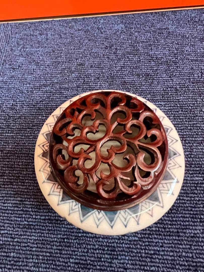 935 中国　骨董　大明萬暦年製　龍紋香炉　時代物