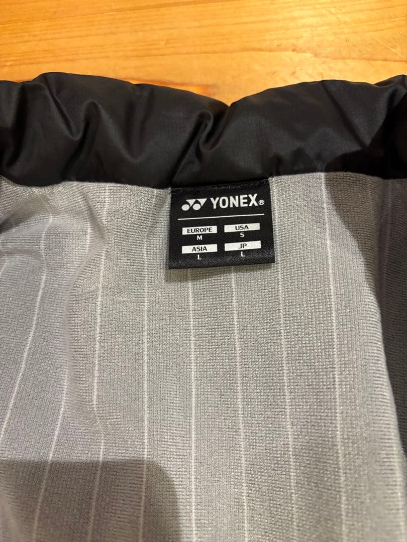 【美品】YONEX 中綿ジャケット 90088 ユニL ダークグリーン ブラック