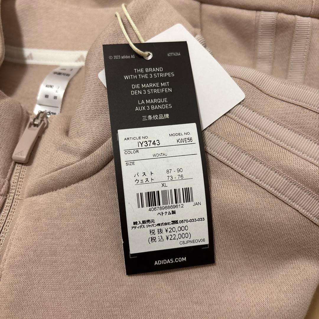 新品アディダスゴルフ セットアップ ジャケット＆スカート LLサイズくすみピンク