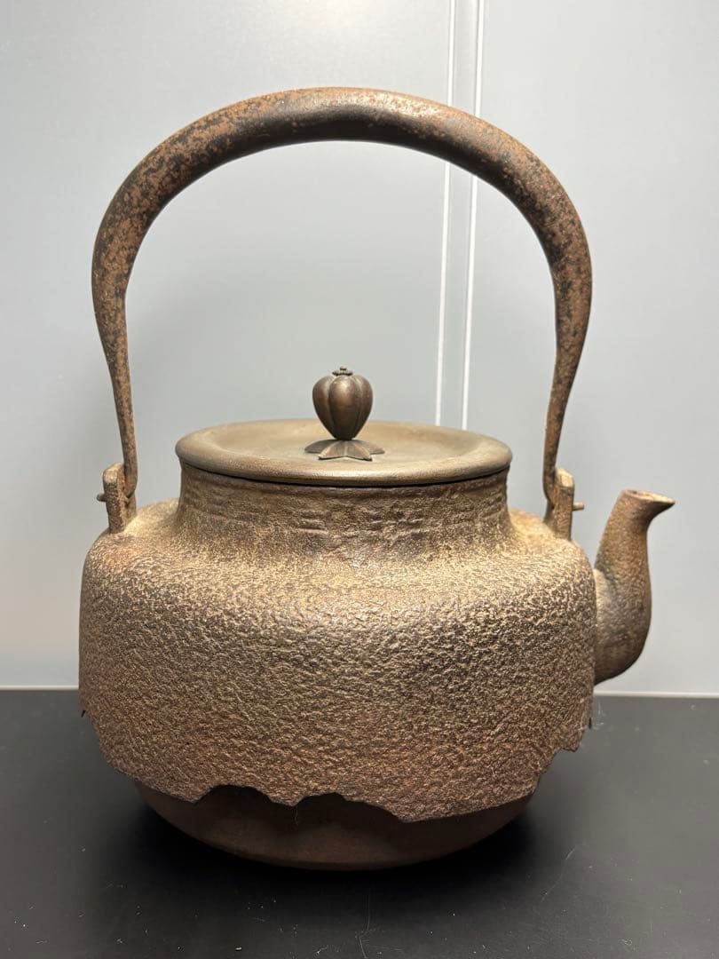 希少 大國寿朗造 鉄瓶 茶道具 茶器 古美術 骨董品 名誉 大日本釜師 名人