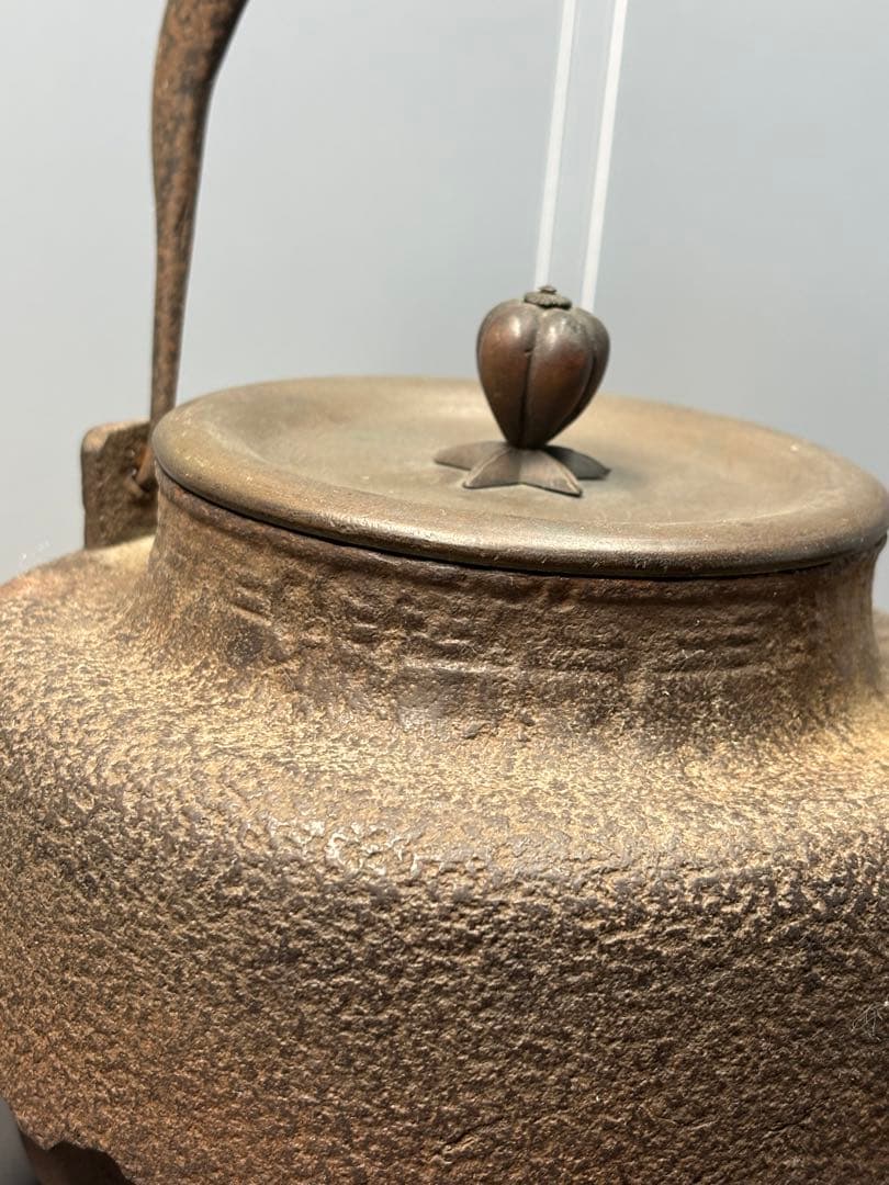 希少 大國寿朗造 鉄瓶 茶道具 茶器 古美術 骨董品 名誉 大日本釜師 名人