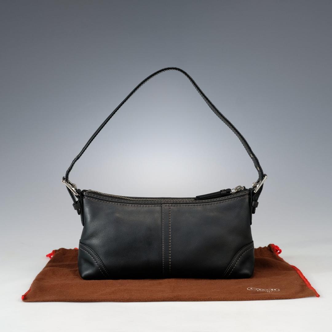 【極美品】COACH フォーマルバッグ ハンドバッグ ワンショルダー レザー 黒