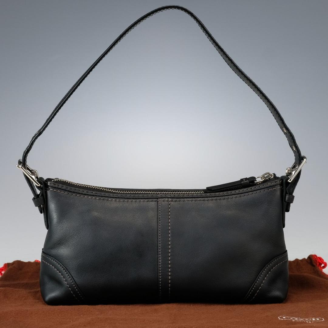 【極美品】COACH フォーマルバッグ ハンドバッグ ワンショルダー レザー 黒