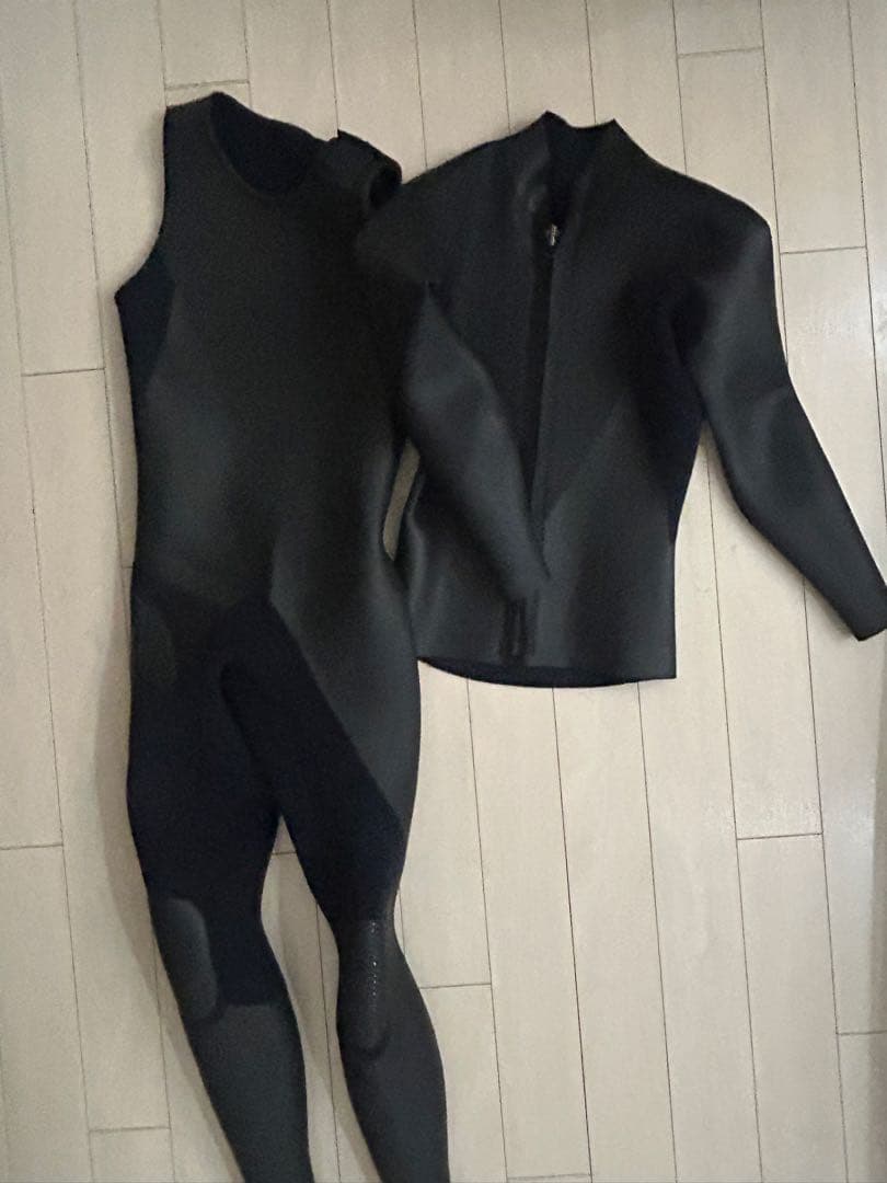 classic smooth black ロングジョン＆ジャケットセット