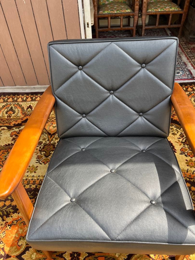 カリモク 60Kチェア シングルソファ アームインテリア 昭和レトロ ビンテージ