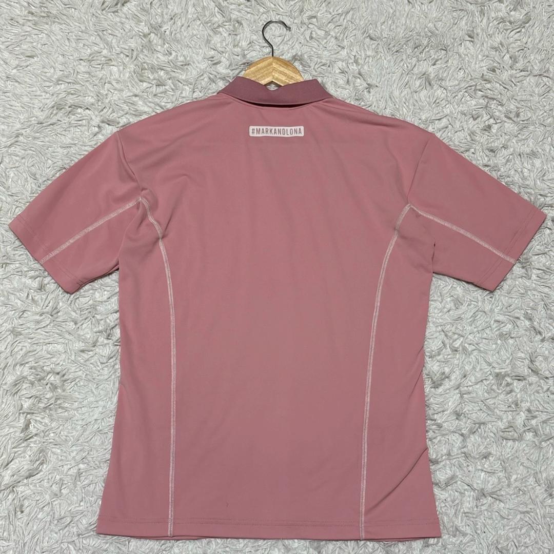 現行 MARK & LONA ピンク ポロシャツ GOLF ゴルフ 44