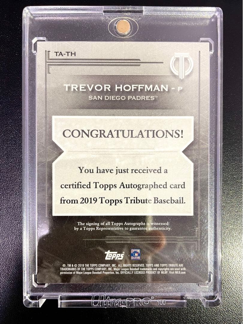 トレバー ホフマン 直筆サインカード topps tribute hoffman