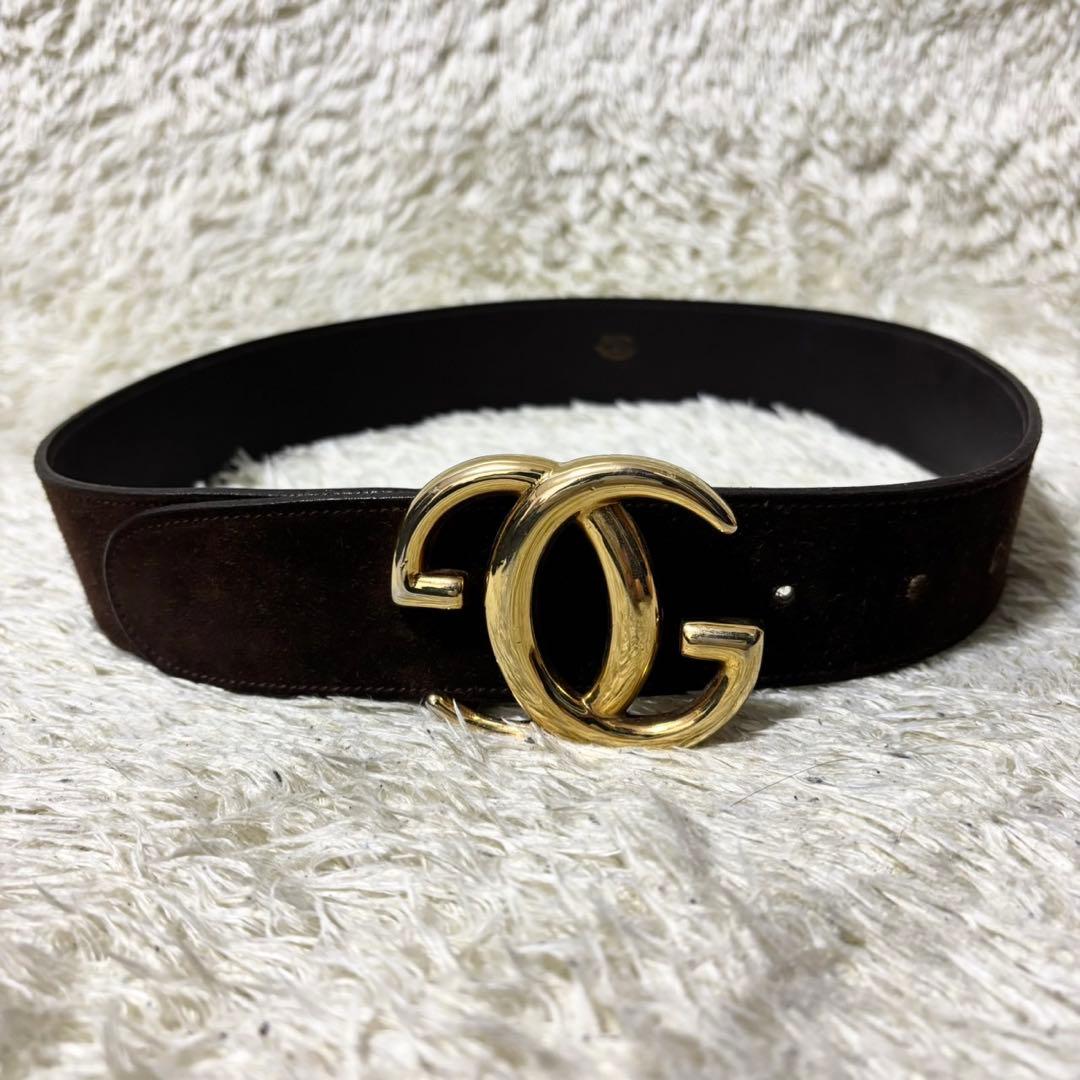 正規品 GUCCI オールドグッチ インターロッキング ベルト ゴールド 茶色系