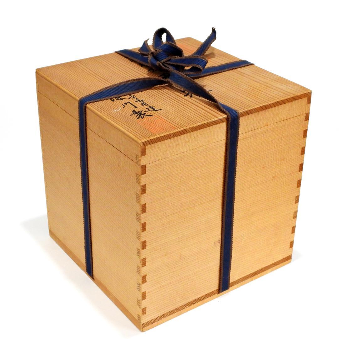 深川製　蘭彫刻 香炉 共箱