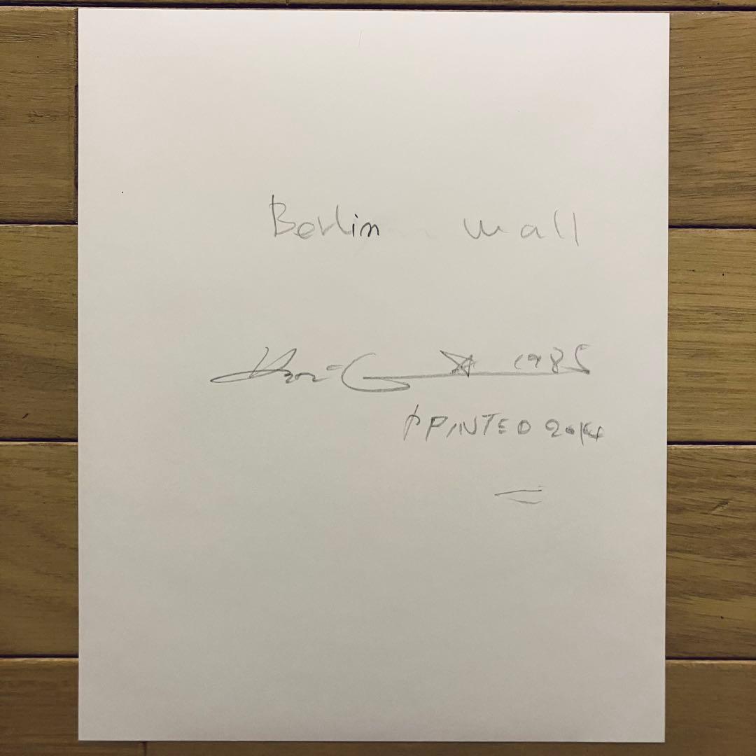 空*〕様 ハービー・山口 オリジナルプリント「ベルリンの壁」【署名入，プリントの