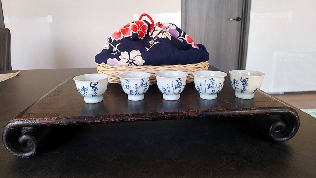 煎茶碗　京焼　太田垣蓮月　煎茶道具　染付　玉露　茶道具　煎茶器　古美術