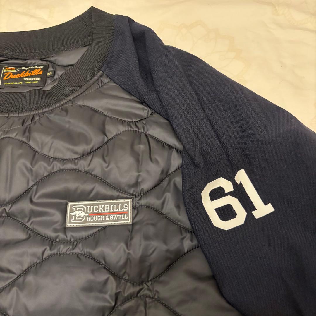 ROUGH&SWELL 素材切替 長袖中綿スニード　ネイビー　M