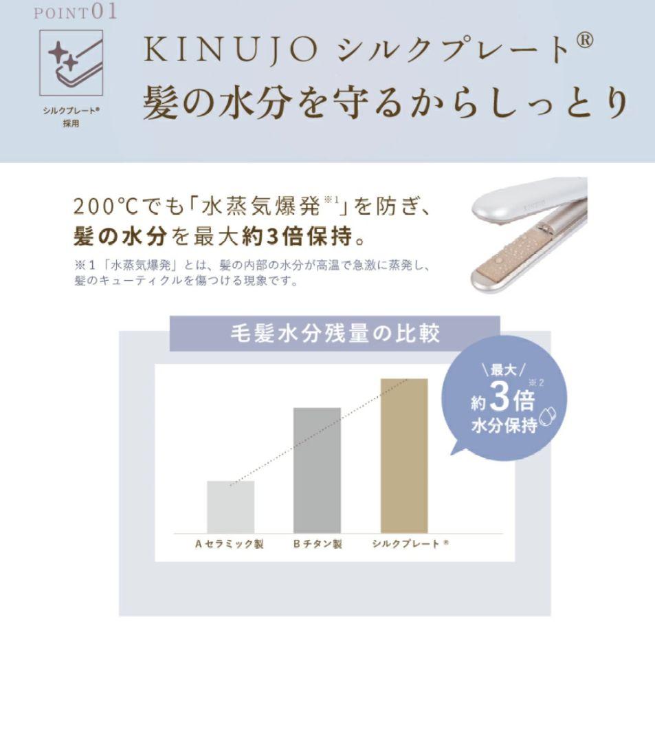 KINUJO 絹女 コードレス ストレートアイロン