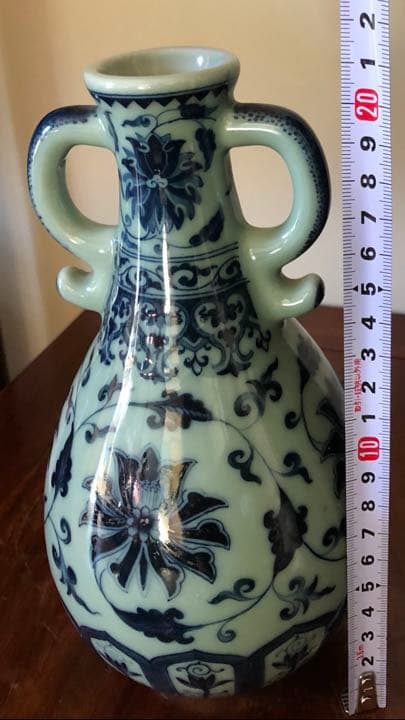 中華陶瓷 稀少双耳花瓶 台北早期任克重监製 年代品 美術品 古董品 收藏品