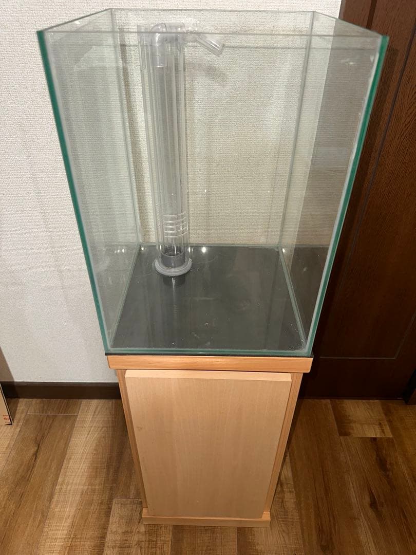 オーバーフローガラス水槽 +キャビネット クロミス製30×30×45