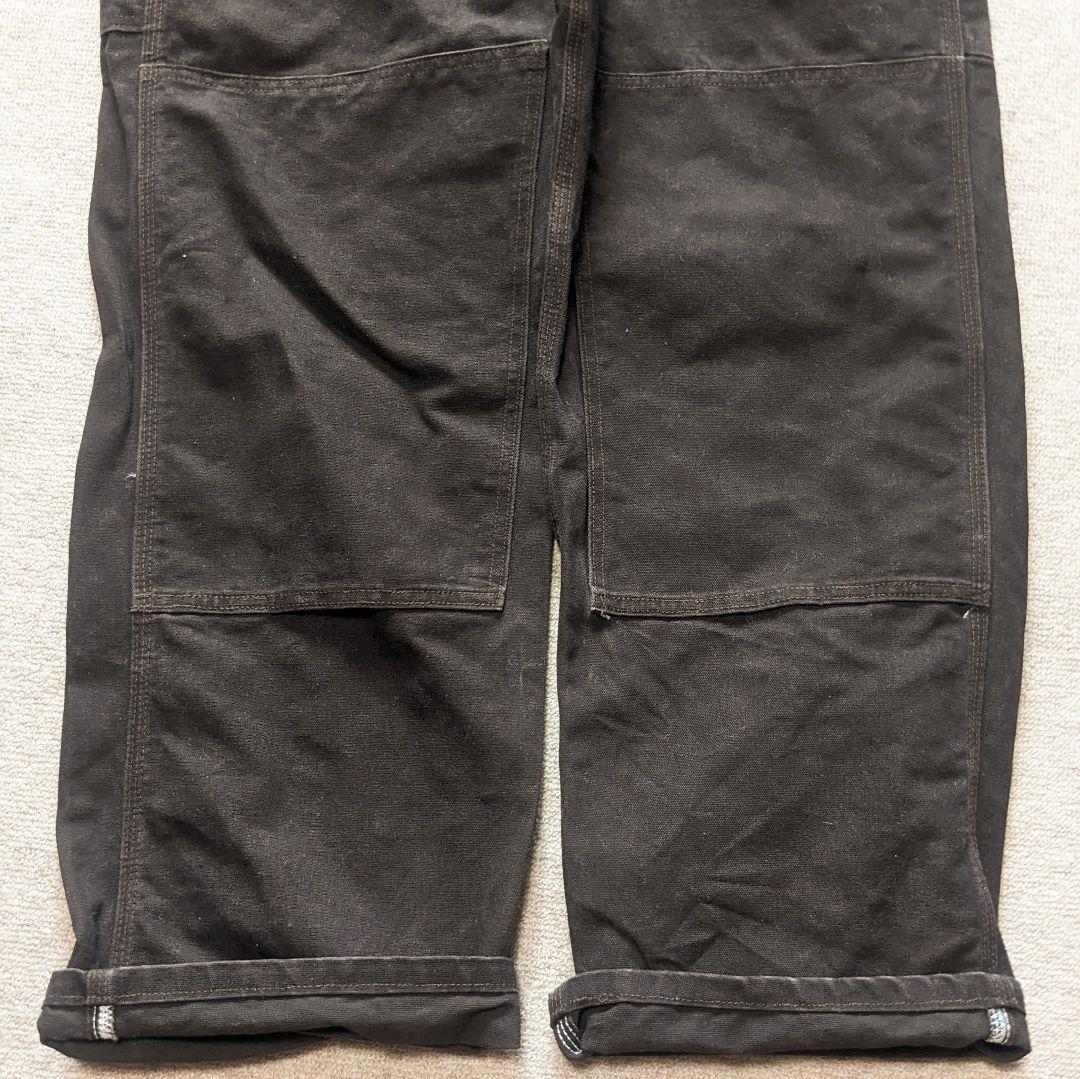 美品 カーハート オーバーオール ダック ダブルニー W36 ダークブラウン