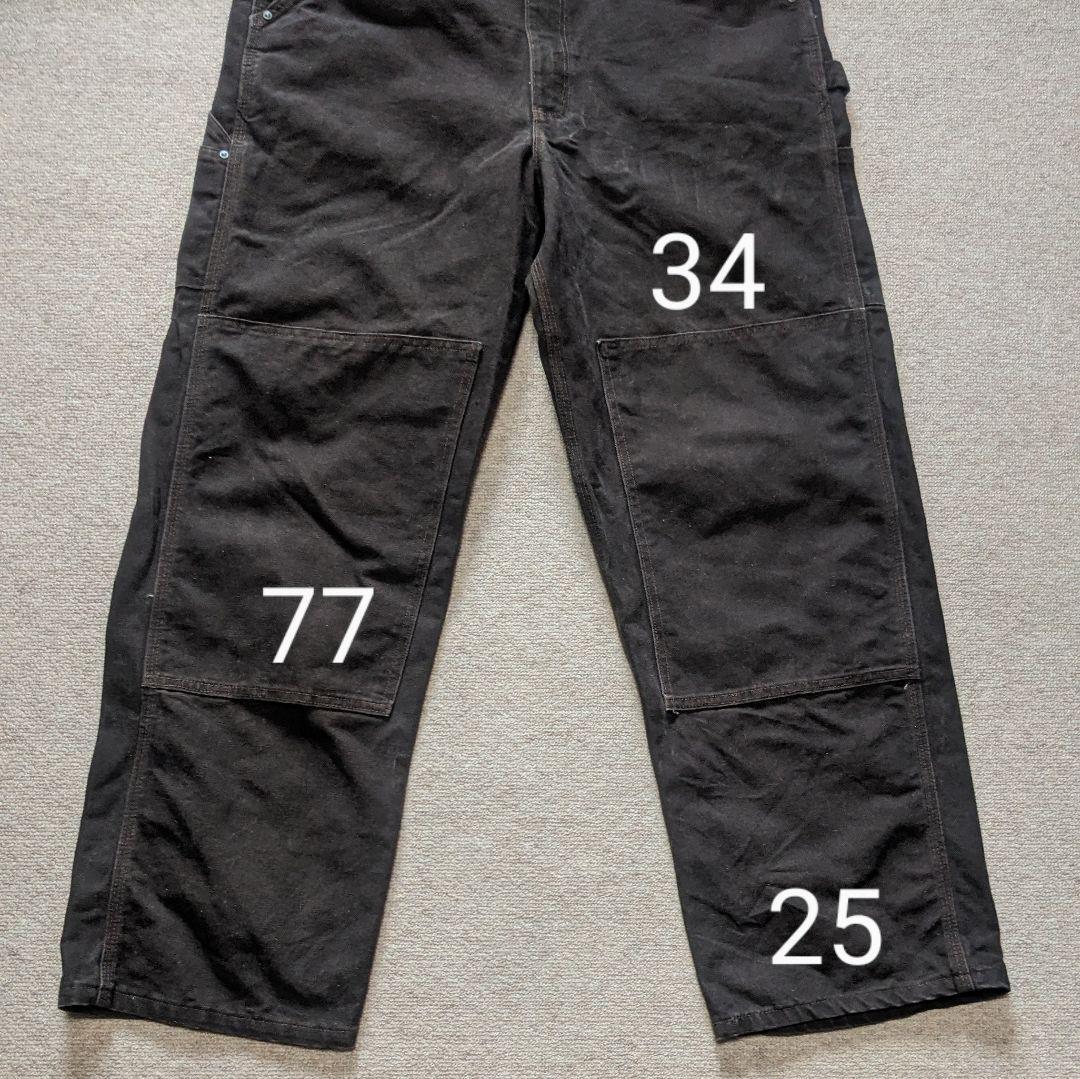 美品 カーハート オーバーオール ダック ダブルニー W36 ダークブラウン