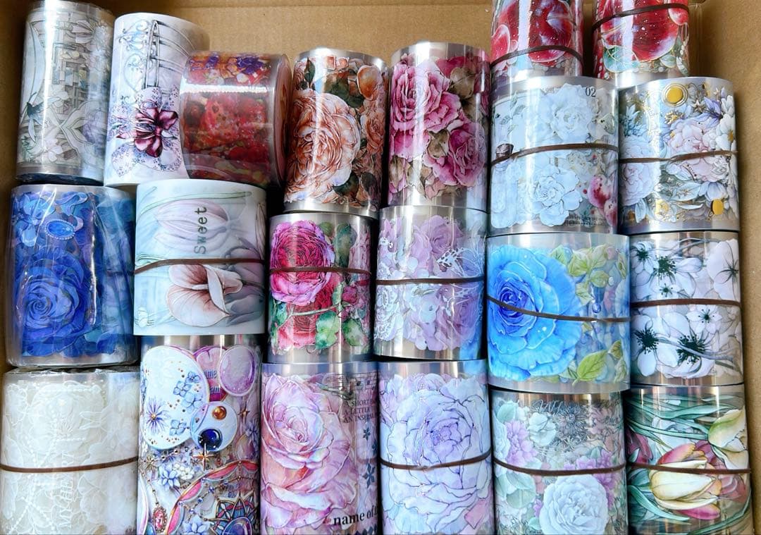 海外マステ　21巻まとめ売り　花装飾