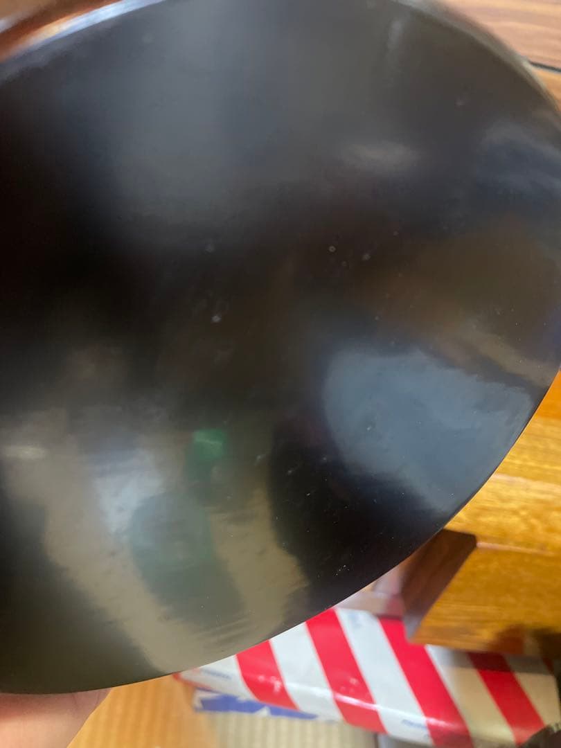 中国古玩　福建漆器 金彩画　大花瓶　台付