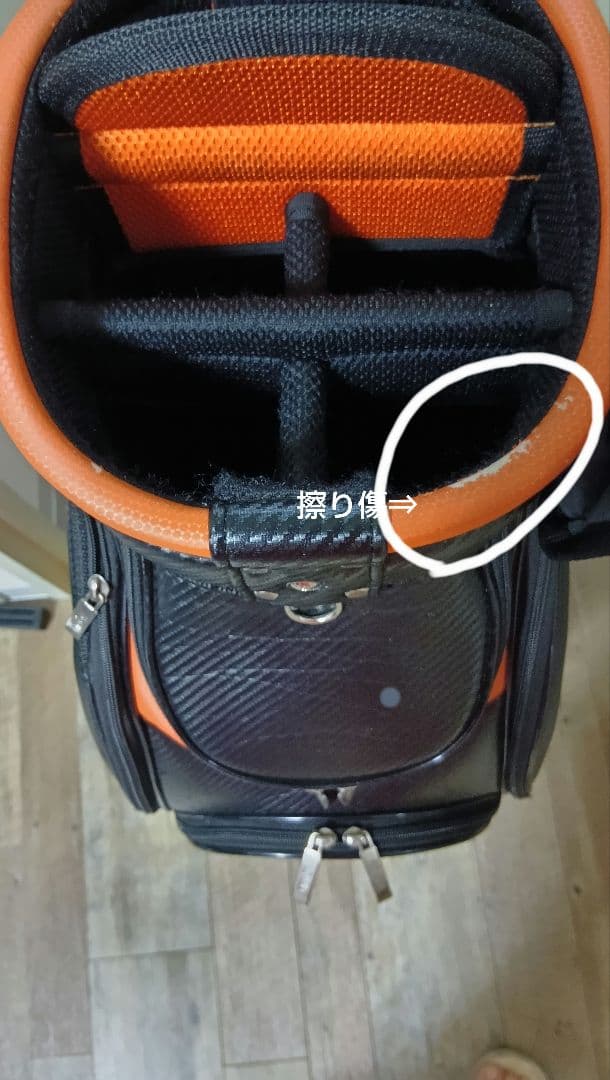 HONMA キャディバッツ ゴルフバッグ オレンジ＆ブラック　男女兼用９インチ