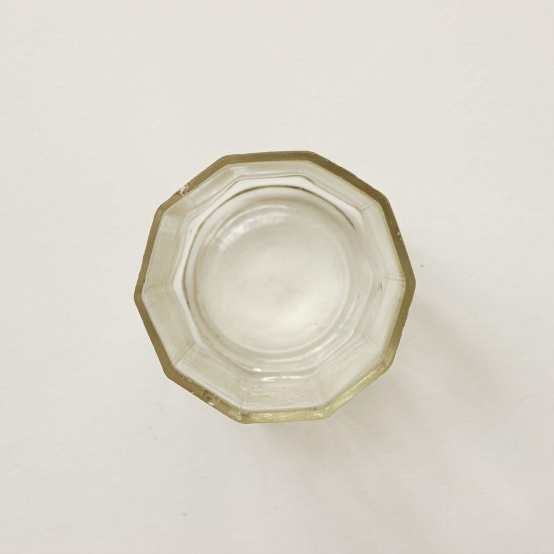 明治　大正　ガラス　面取り　ちょこ　猪口　酒器　酒盃　ゆらゆら