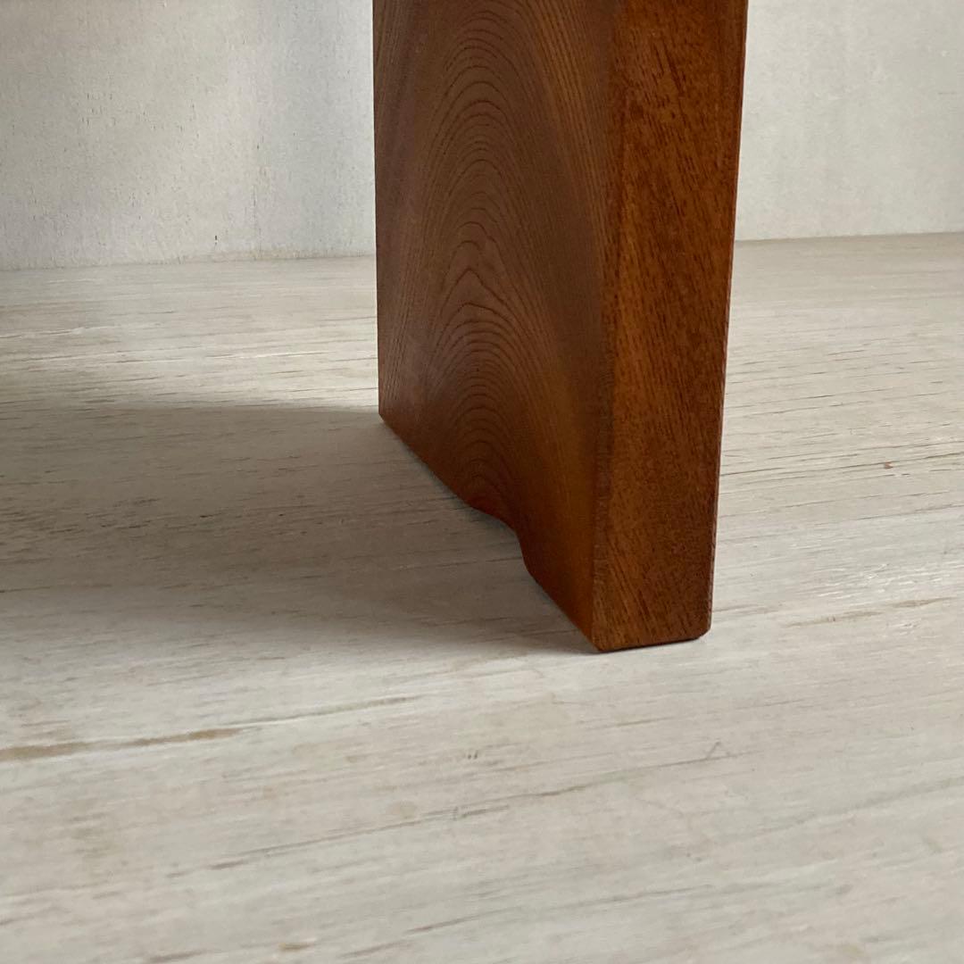 古い木製 テーブル けやき 欅 一枚板 耳付き