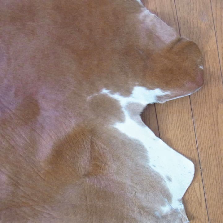 カウラグ 牛革 天然 レザー マット カーペット ラグマット