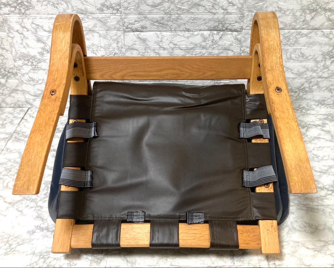 【希少 本革】karimoku domani スカンジナビアン イージーチェア①