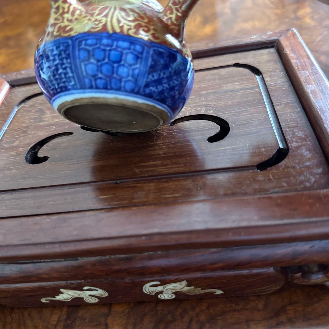 大日本永楽造　古美術　赤絵金襴手　染付急須　骨董品