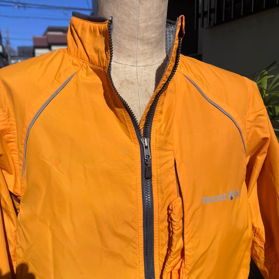モンベル ライトシェル サイクルジャケット サイズS　パンプキン　新品